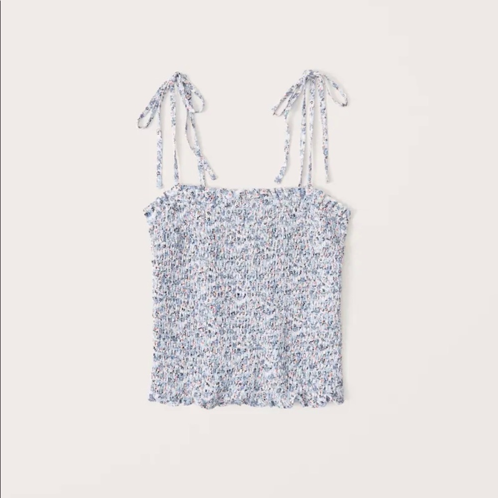 Abercrombie Tie Strap Smocked Cami Medium